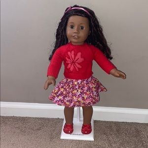 american girl flower sweater and skirt
